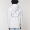 Retro felpa bianca con cappuccio di Peak Top View, caratterizzata da un design con la scritta 'You Can Change the World'