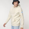 Felpa panna con cappuccio e zip da uomo di Peak Top View